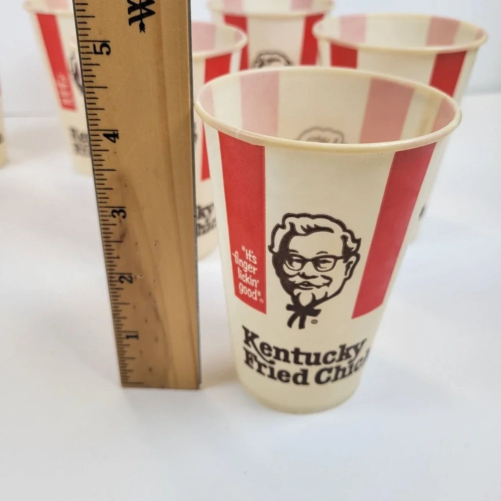 Vintage 1980s KFC Paper Wax Cup | Colonel Sanders Retro‎ Fast Food | Single Cup